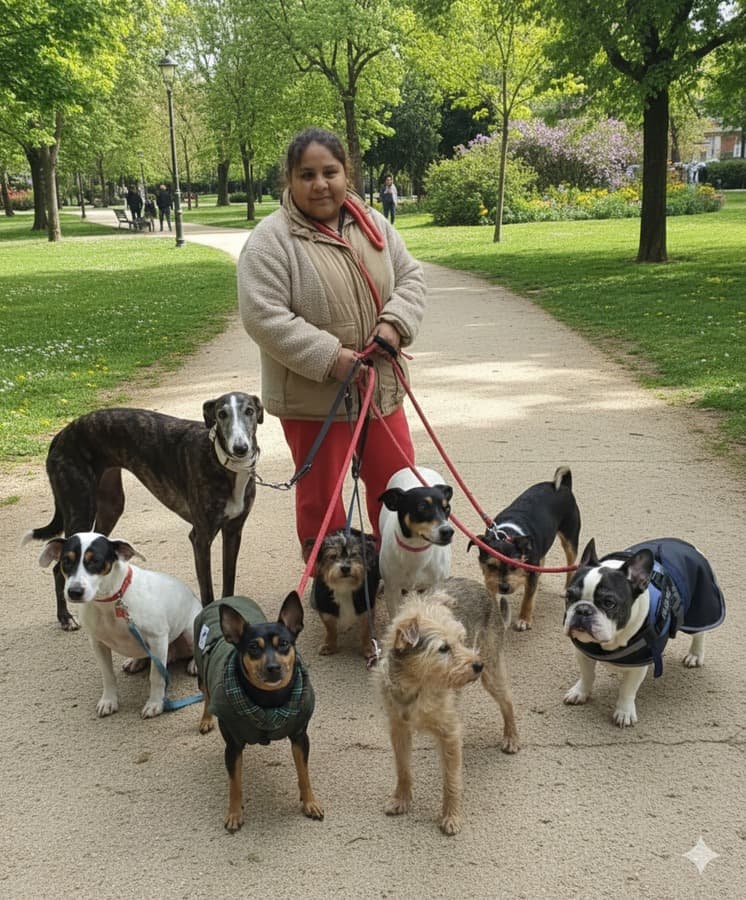 Cuidado y paseos con mucho amor
